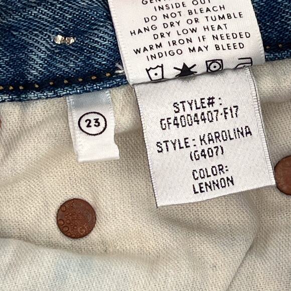 GRLFRND Karolina Studded High-Rise Skinny Jeans Lennon Wash Women’s Size 23 - Picture 6 of 8